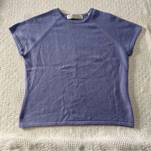 Valerie Stevens 100% Cashmere Short Sleeve Sweater (M)